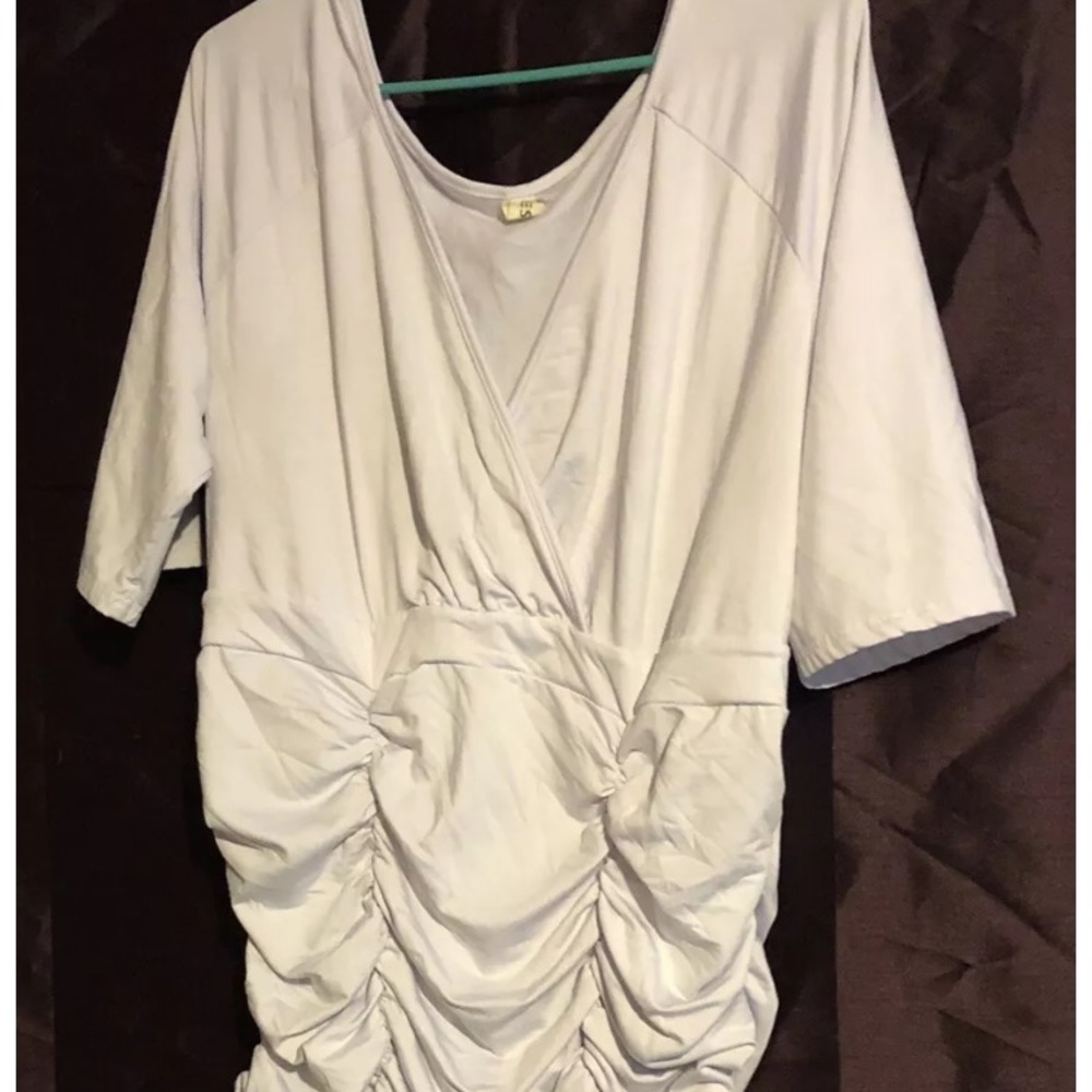 Low cut White Bodycon Dress Plus Size 4x